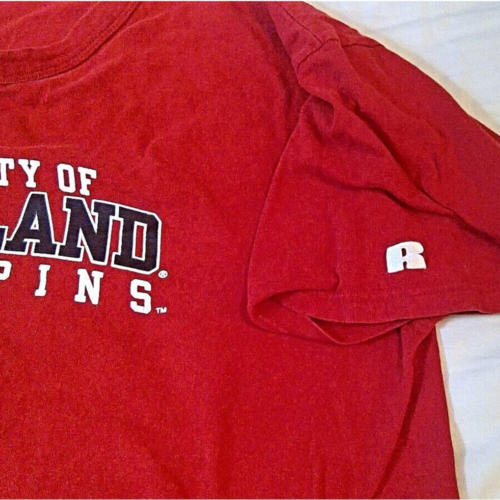 Russell Athletic University of Maryland Terrapins T Shirt L Red Logo Terps NCAA - Picture 4 of 6